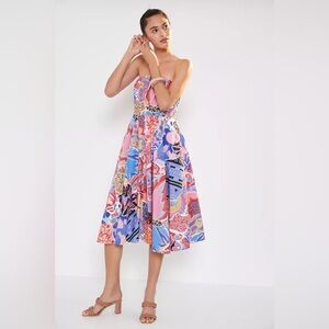 Anthropologie Alexandra Farmer Painterly Midi Dress